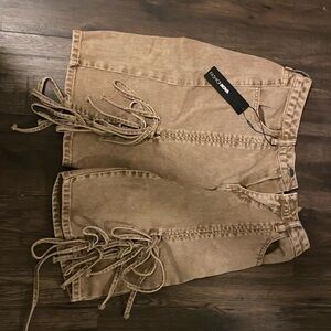 Tan Jorts. Casual Shorts with Pockets